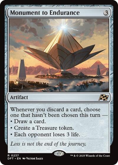 Monument to Endurance DFT #237 (Near Mint Rare) Magic: The Gathering: Aetherdrift