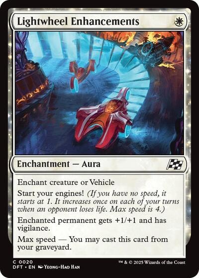 Lightwheel Enhancements DFT #20 (Near Mint Common) Magic: The Gathering: Aetherdrift