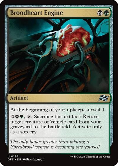 Broodheart Engine DFT #193 (Near Mint Uncommon) Magic: The Gathering: Aetherdrift