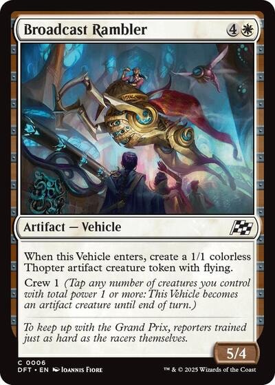 Broadcast Rambler DFT #6 (Near Mint Common) Magic: The Gathering: Aetherdrift