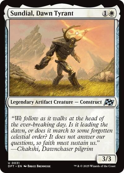 Sundial Dawn Tyrant DFT #31 (Near Mint Uncommon) Magic: The Gathering: Aetherdrift