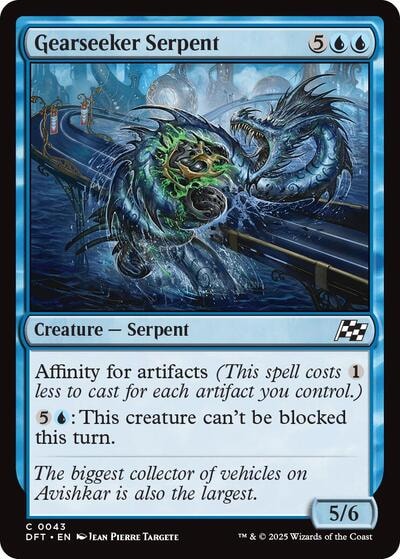 Gearseeker Serpent DFT #43 (Near Mint Common) Magic: The Gathering: Aetherdrift