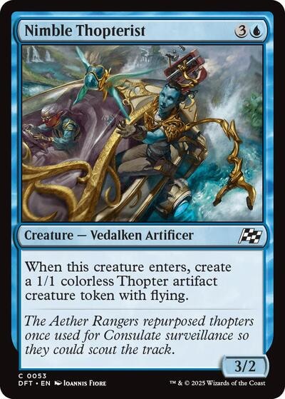 Nimble Thopterist DFT #53 (Near Mint Common) Magic: The Gathering: Aetherdrift