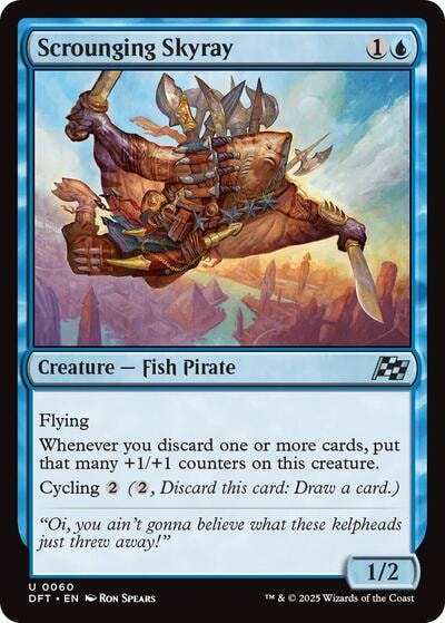 Scrounging Skyray Aetherdrift DFT #60 (Uncommon) Magic: The Gathering: