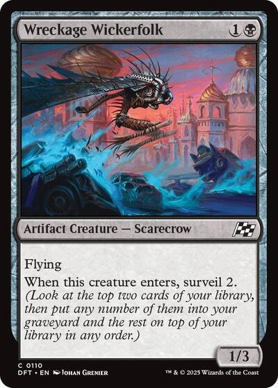 Wreckage Wickerfolk DFT #110 (Near Mint Common) Magic: The Gathering: Aetherdrift
