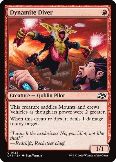 Dynamite Diver DFT #123 (Near Mint Common) Magic: The Gathering: Aetherdrift