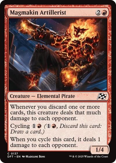 Magmakin Artillerist Aetherdrift DFT #137 (Common) Magic: The Gathering: