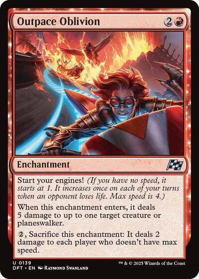Outpace Oblivion DFT #139 (Near Mint Uncommon) Magic: The Gathering: Aetherdrift