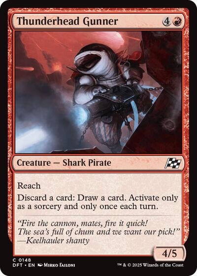 Thunderhead Gunner DFT #148 (Near Mint Common) Magic: The Gathering: Aetherdrift