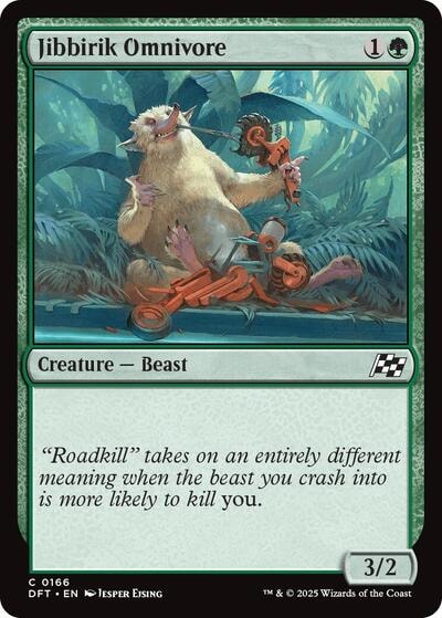 Jibbirik Omnivore DFT #166 (Near Mint Common) Magic: The Gathering: Aetherdrift