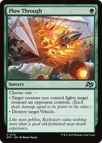 Plow Through DFT #174 (Near Mint Uncommon) Magic: The Gathering: Aetherdrift