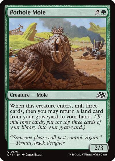 Pothole Mole DFT #176 (Near Mint Common) Magic: The Gathering: Aetherdrift