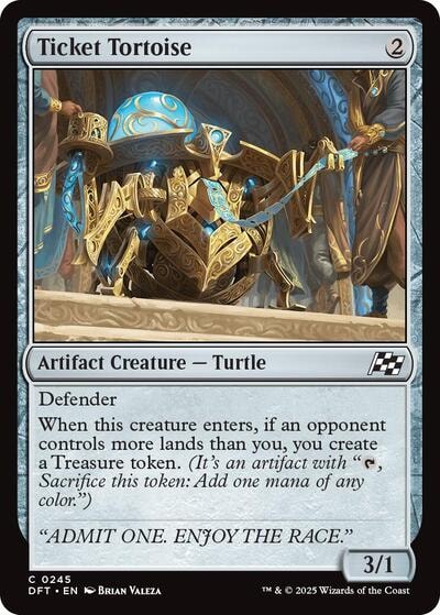 Ticket Tortoise DFT #245 (Near Mint Common) Magic: The Gathering: Aetherdrift