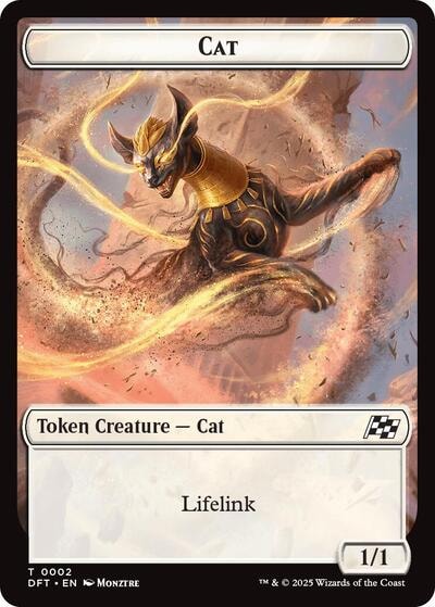 Cat Thopter 0010 Double Sided Token DFT #2 // 10 (Near Mint T) Magic: The Gathering: Aetherdrift