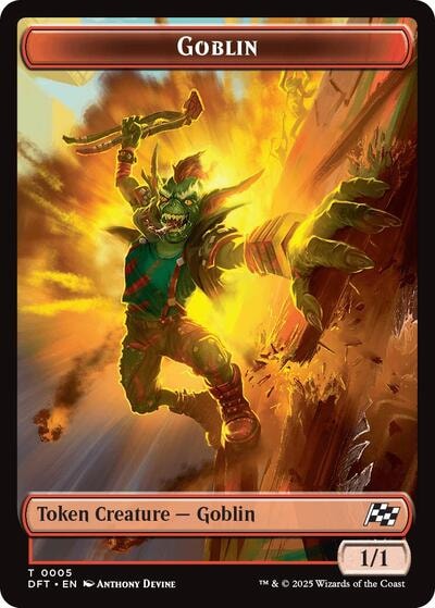 Goblin Thopter 0010 Double Sided Token DFT #5 // 10 (Near Mint T) Magic: The Gathering: Aetherdrift