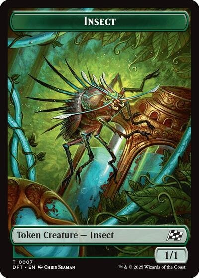Insect Elephant Double Sided Token DFT #7 // 6 (Near Mint T) Magic: The Gathering: Aetherdrift