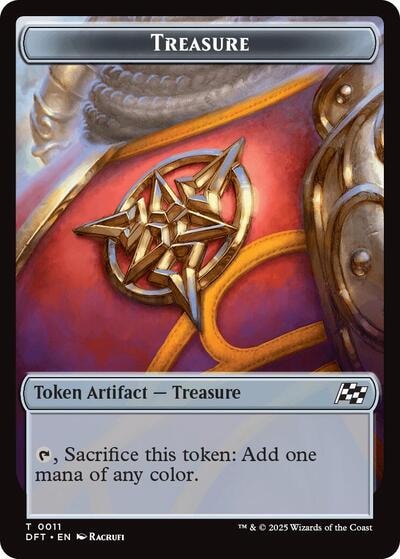 Treasure Pilot Double Sided Token DFT #11 // 1 (Near Mint T) Magic: The Gathering: Aetherdrift