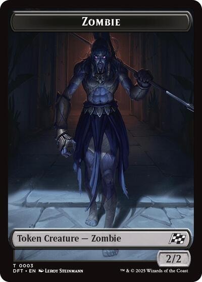 Zombie 0003 Pilot Double Sided Token DFT #3 // 1 (Near Mint T) Magic: The Gathering: Aetherdrift