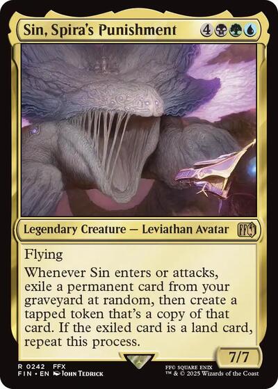 Sin Spiras Punishment FIN #242 (Near Mint Rare) Magic: The Gathering: FINAL FANTASY