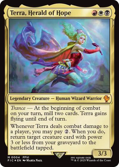Terra Herald of Hope Foil FIC #4 (Near Mint Mythic Rare) Magic: The Gathering: Commander: FINAL FANTASY
