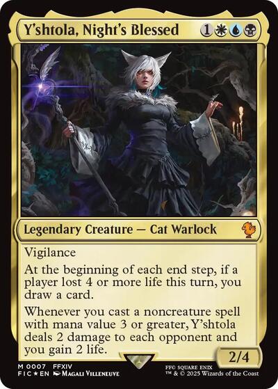 Yshtola Nights Blessed Foil FIC #7 (Near Mint Mythic Rare) Magic: The Gathering: Commander: FINAL FANTASY