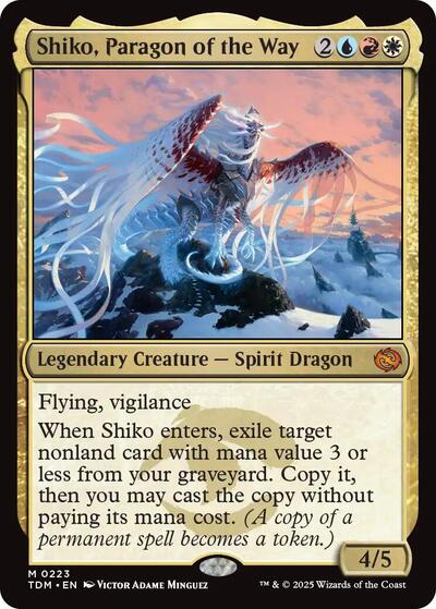 Shiko Paragon of the Way TDM #223 (Near Mint Mythic Rare) Magic: The Gathering: Tarkir: Dragonstorm