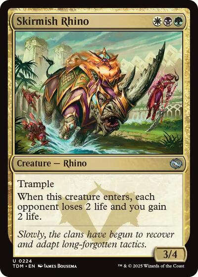 Skirmish Rhino Tarkir: Dragonstorm TDM #224 (Uncommon) Magic: The Gathering: