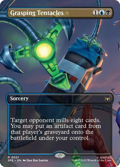 Grasping Tentacles Borderless SPE #21 (Near Mint Rare) Magic: The Gathering: Marvel's Spider-Man: Eternal-Legal