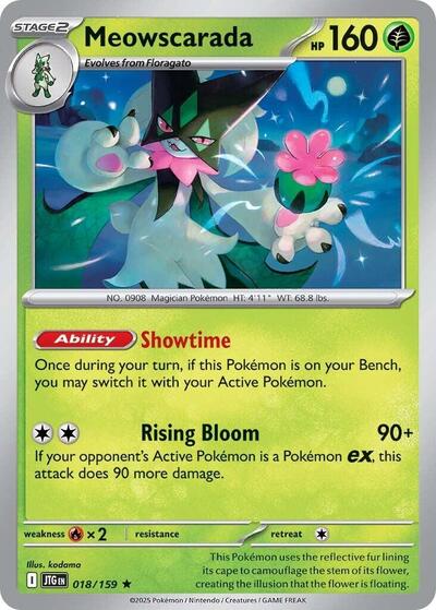 Meowscarada Holofoil JTG #018/159 (Near Mint Rare) Pokemon: SV09: Journey Together
