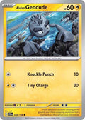 Alolan Geodude Reverse Holofoil JTG #044/159 (Near Mint Common) Pokemon: SV09: Journey Together