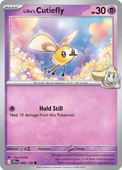 Lillies Cutiefly Reverse Holofoil JTG #066/159 (Near Mint Common) Pokemon: SV09: Journey Together