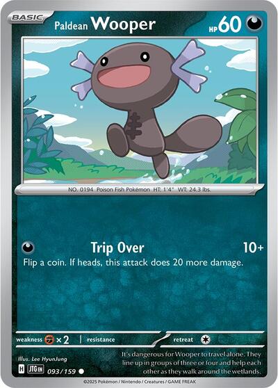 Paldean Wooper JTG #093/159 (Near Mint Common) Pokemon: SV09: Journey Together