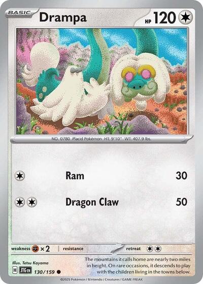 Drampa Reverse Holofoil JTG #130/159 (Near Mint Common) Pokemon: SV09: Journey Together