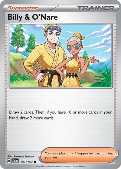Billy and ONare Reverse Holofoil JTG #142/159 (Near Mint Common) Pokemon: SV09: Journey Together