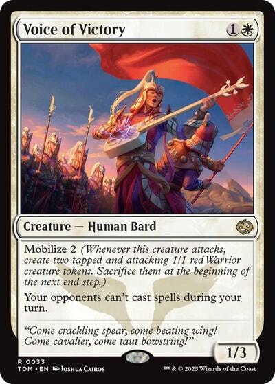 Voice of Victory TDM #33 (Near Mint Rare) Magic: The Gathering: Tarkir: Dragonstorm