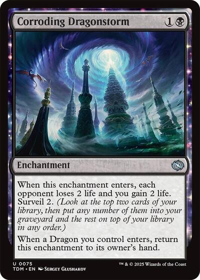 Corroding Dragonstorm TDM #75 (Near Mint Uncommon) Magic: The Gathering: Tarkir: Dragonstorm