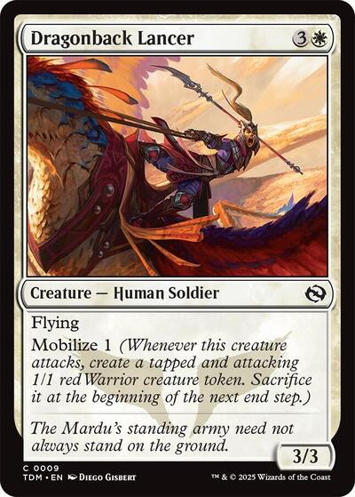 Dragonback Lancer Tarkir: Dragonstorm TDM #9 (Common) Magic: The Gathering: