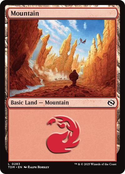Mountain 0283 TDM #283 (Near Mint Land) Magic: The Gathering: Tarkir: Dragonstorm