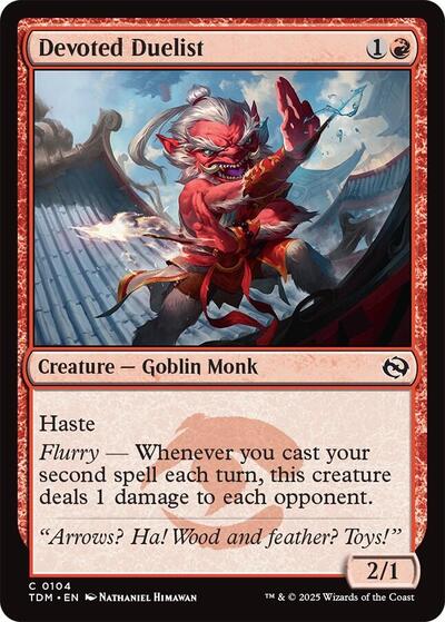 Devoted Duelist TDM #104 (Near Mint Common) Magic: The Gathering: Tarkir: Dragonstorm