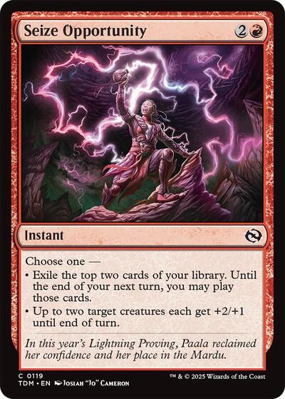 Seize Opportunity TDM #119 (Near Mint Common) Magic: The Gathering: Tarkir: Dragonstorm