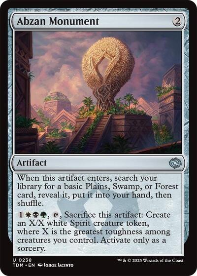 Abzan Monument TDM #238 (Near Mint Uncommon) Magic: The Gathering: Tarkir: Dragonstorm