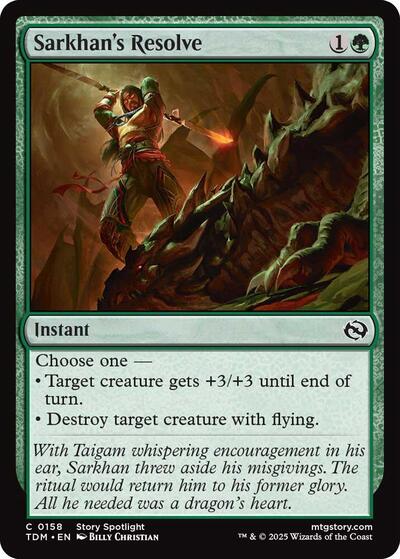 Sarkhans Resolve Tarkir: Dragonstorm TDM #158 (Common) Magic: The Gathering: