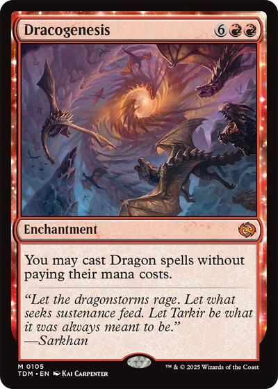 Dracogenesis TDM #105 (Near Mint Mythic Rare) Magic: The Gathering: Tarkir: Dragonstorm