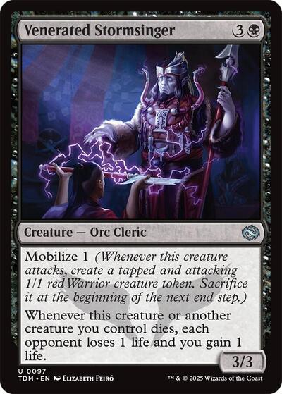 Venerated Stormsinger TDM #97 (Near Mint Uncommon) Magic: The Gathering: Tarkir: Dragonstorm