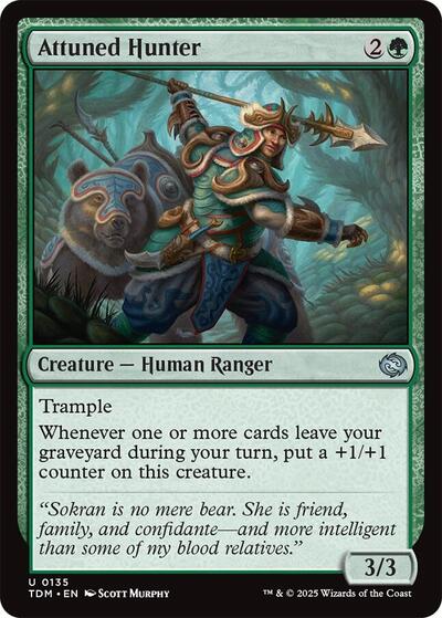 Attuned Hunter TDM #135 (Near Mint Uncommon) Magic: The Gathering: Tarkir: Dragonstorm