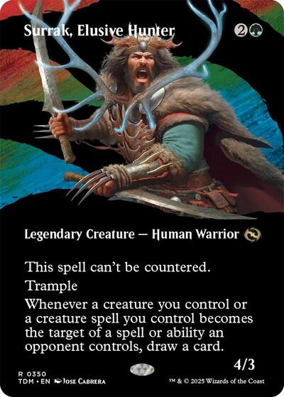 Surrak Elusive Hunter Borderless TDM #350 (Near Mint Rare) Magic: The Gathering: Tarkir: Dragonstorm