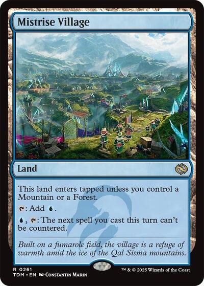 Mistrise Village Tarkir: Dragonstorm TDM #261 (Rare) Magic: The Gathering: