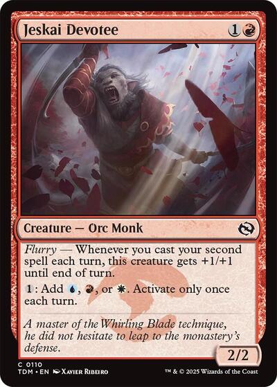 Jeskai Devotee TDM #110 (Near Mint Common) Magic: The Gathering: Tarkir: Dragonstorm