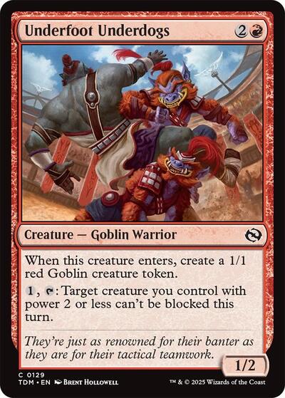 Underfoot Underdogs TDM #129 (Near Mint Common) Magic: The Gathering: Tarkir: Dragonstorm