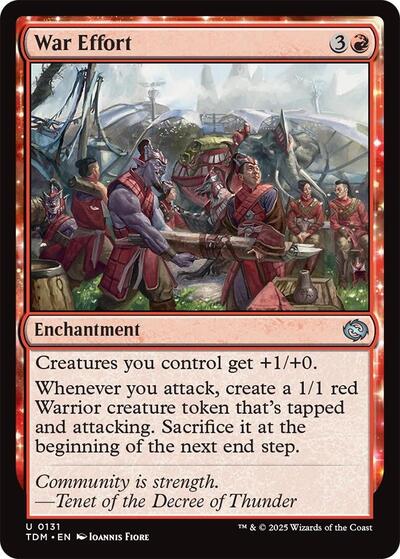 War Effort TDM #131 (Near Mint Uncommon) Magic: The Gathering: Tarkir: Dragonstorm